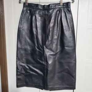 Authentic genuine leather skirt